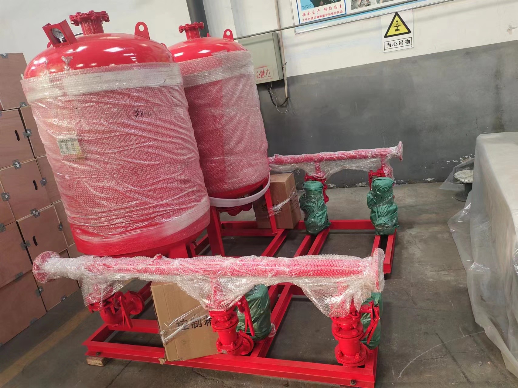 客戶定制的消防泵組已經完工，于2月17日啟程交付客戶